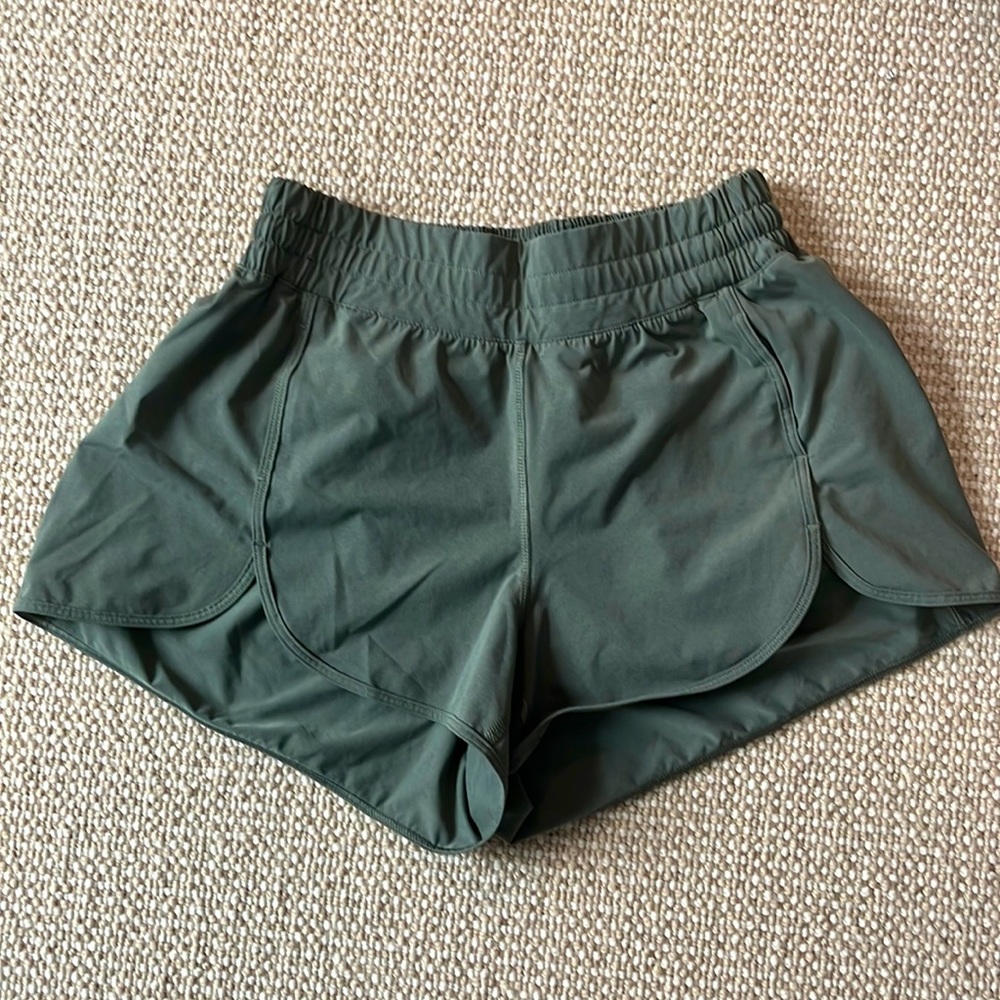Green lululemon shorts